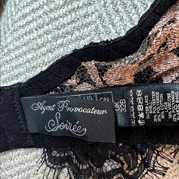 NWOT Agent Provocateur Black and Pink Celestine Bra - Picture 5 of 7